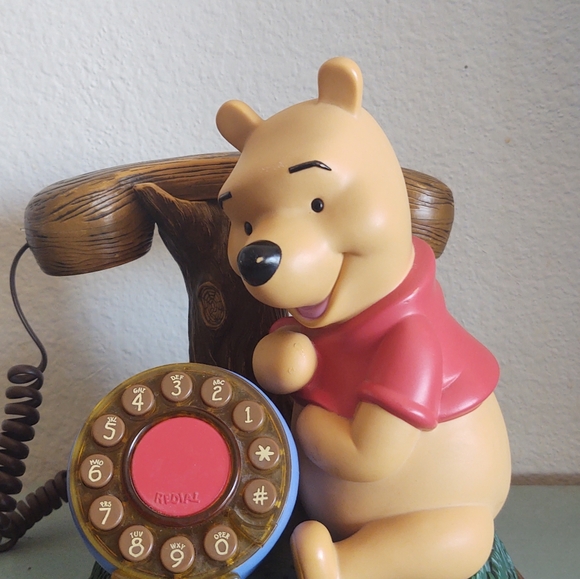 Vintage Telemania Winnie The Pooh Desk Telephone Disney - Picture 6 of 6